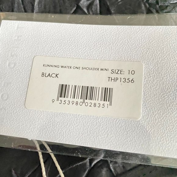 Free People Third Form Running Water One Shoulder Mini Dress Black M US10 NWT - Picture 4 of 10